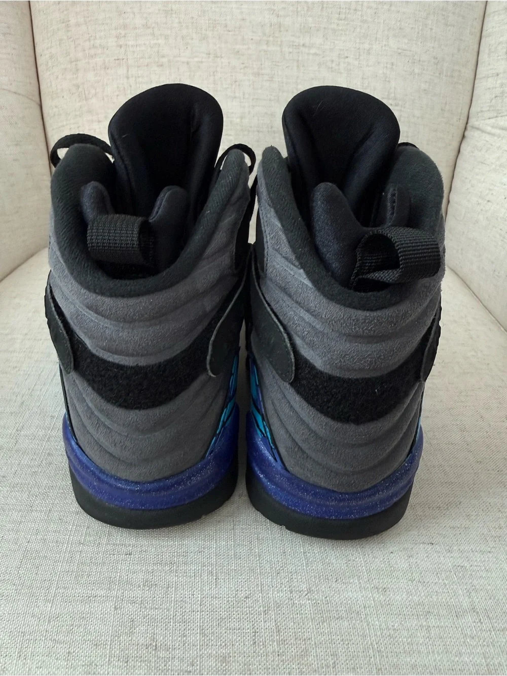 Air Jordan 8 Retro Aqua 2015 Mens Size 11.5 Black Blue Basketball Sneakers Shoes
